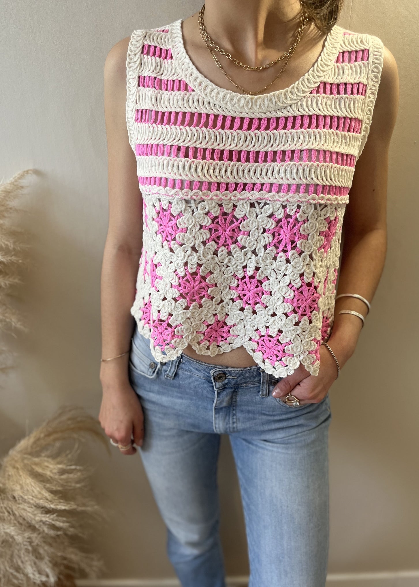 Crop top crochet FRAMBOISE