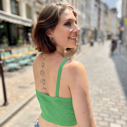Débardeur ajouré VERT GUCCI