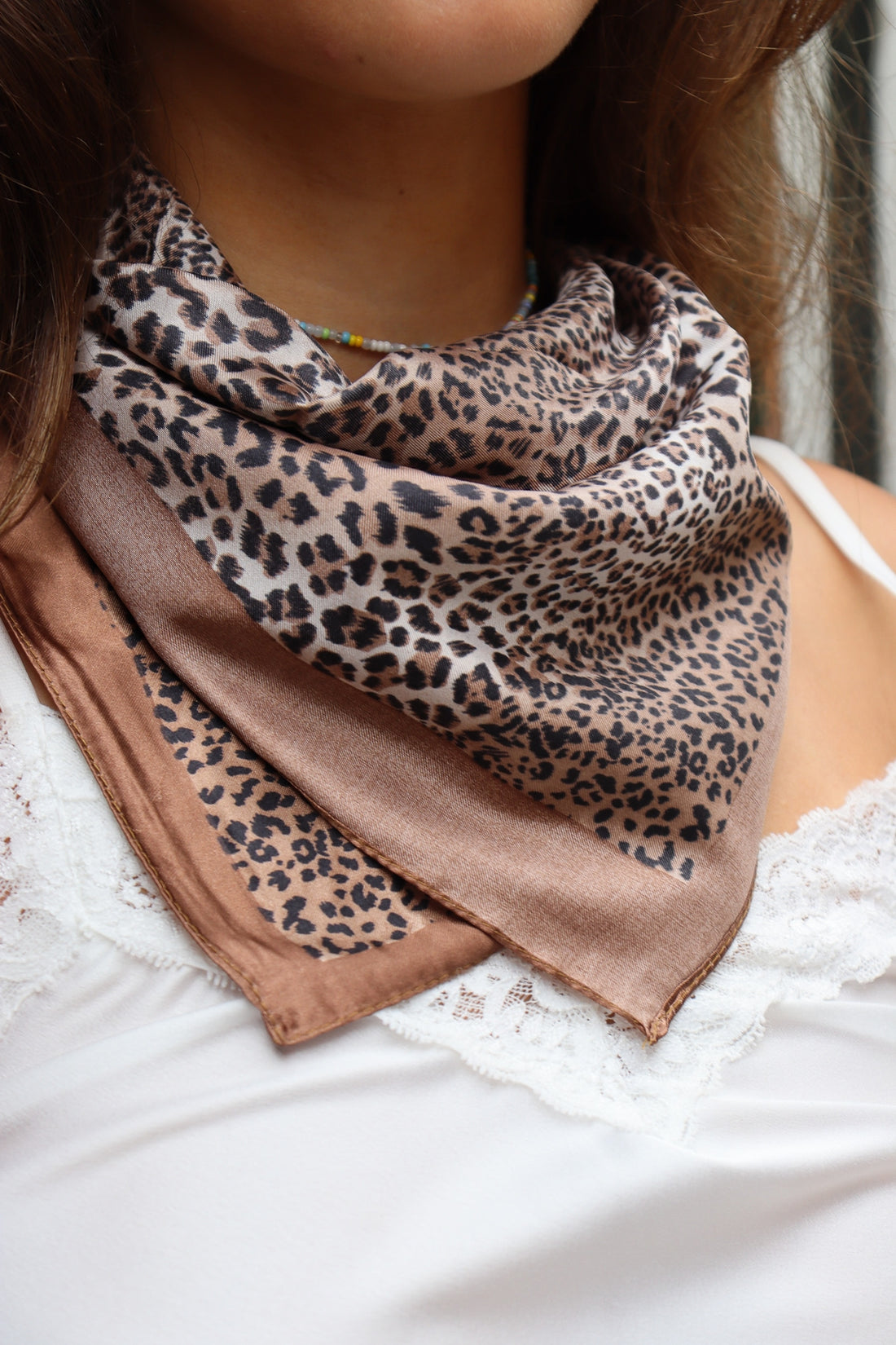 Foulard imprimé 60x60 LEOPARD