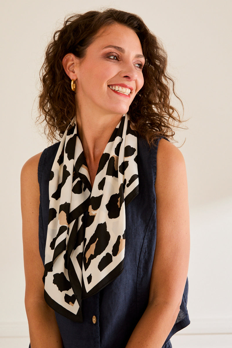 Foulard imprimé léopard 70x70 cm LEOPARD