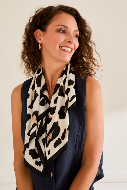 Foulard imprimé léopard 70x70 cm LEOPARD