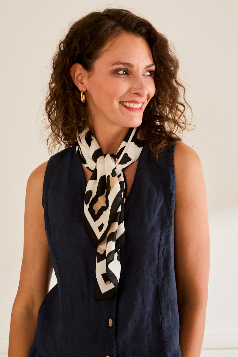 Foulard imprimé léopard 70x70 cm LEOPARD