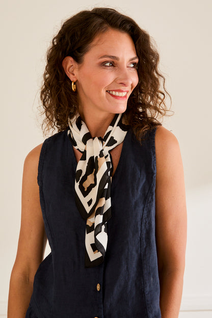 Foulard imprimé léopard 70x70 cm LEOPARD