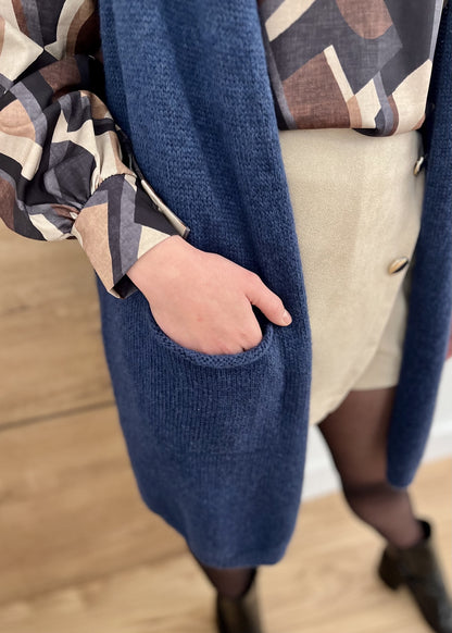 Gilet long sans manches Garance MARINE