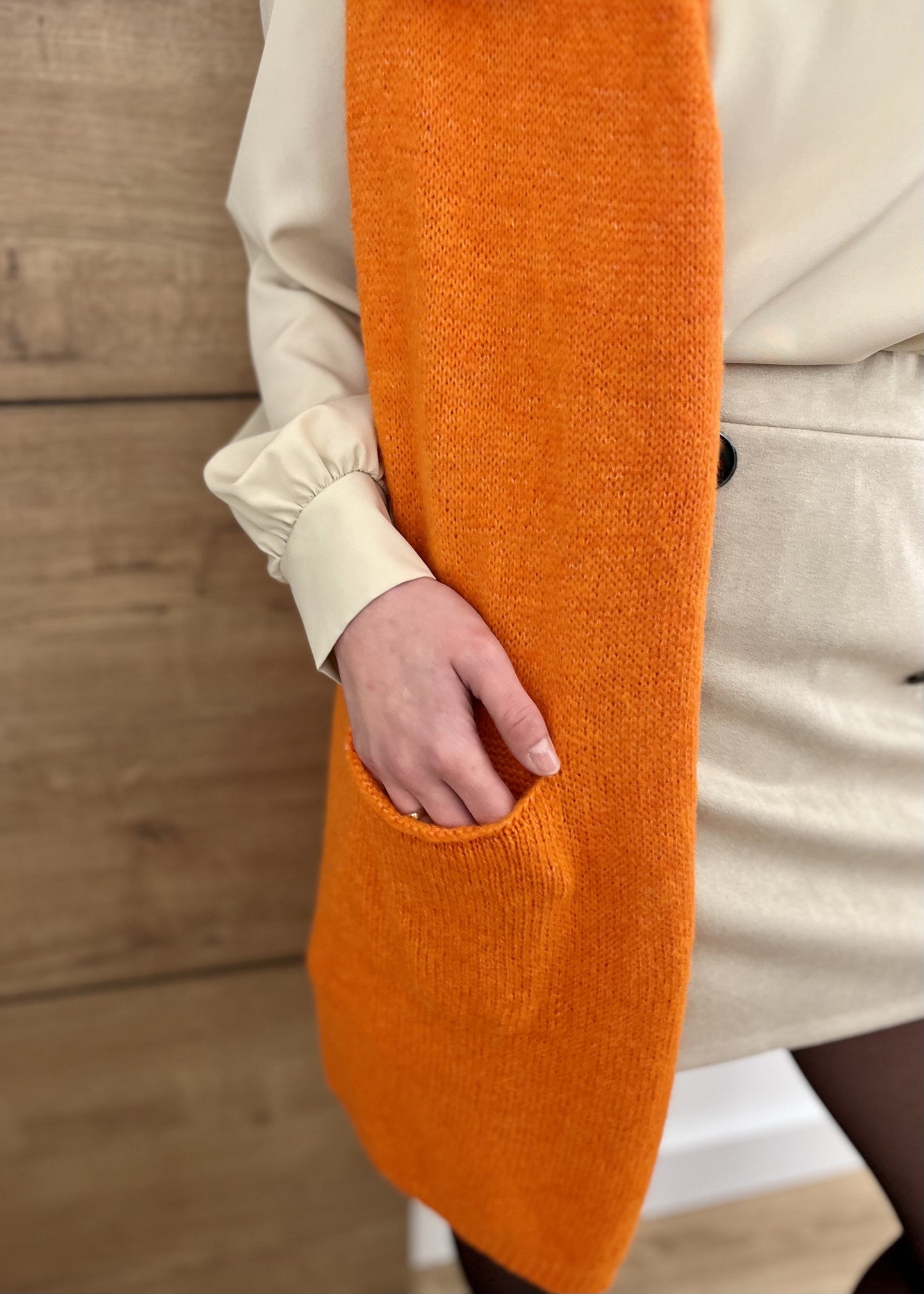 Gilet long sans manches Garance ORANGE