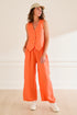 Gilet sans manches en lin Noémie ORANGE