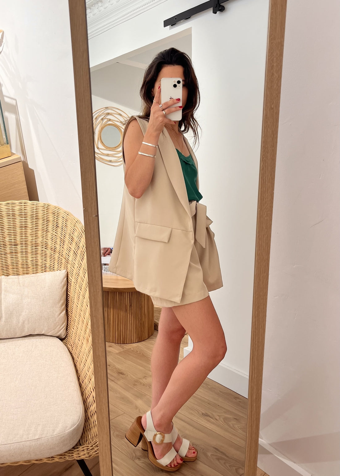 Gilet tailleur Tina - sans manches BEIGE