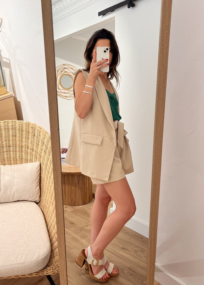 Gilet tailleur Tina - sans manches BEIGE