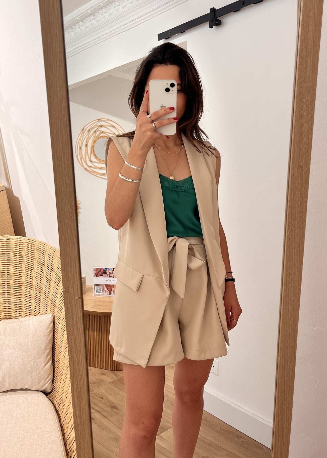 Gilet tailleur Tina - sans manches BEIGE