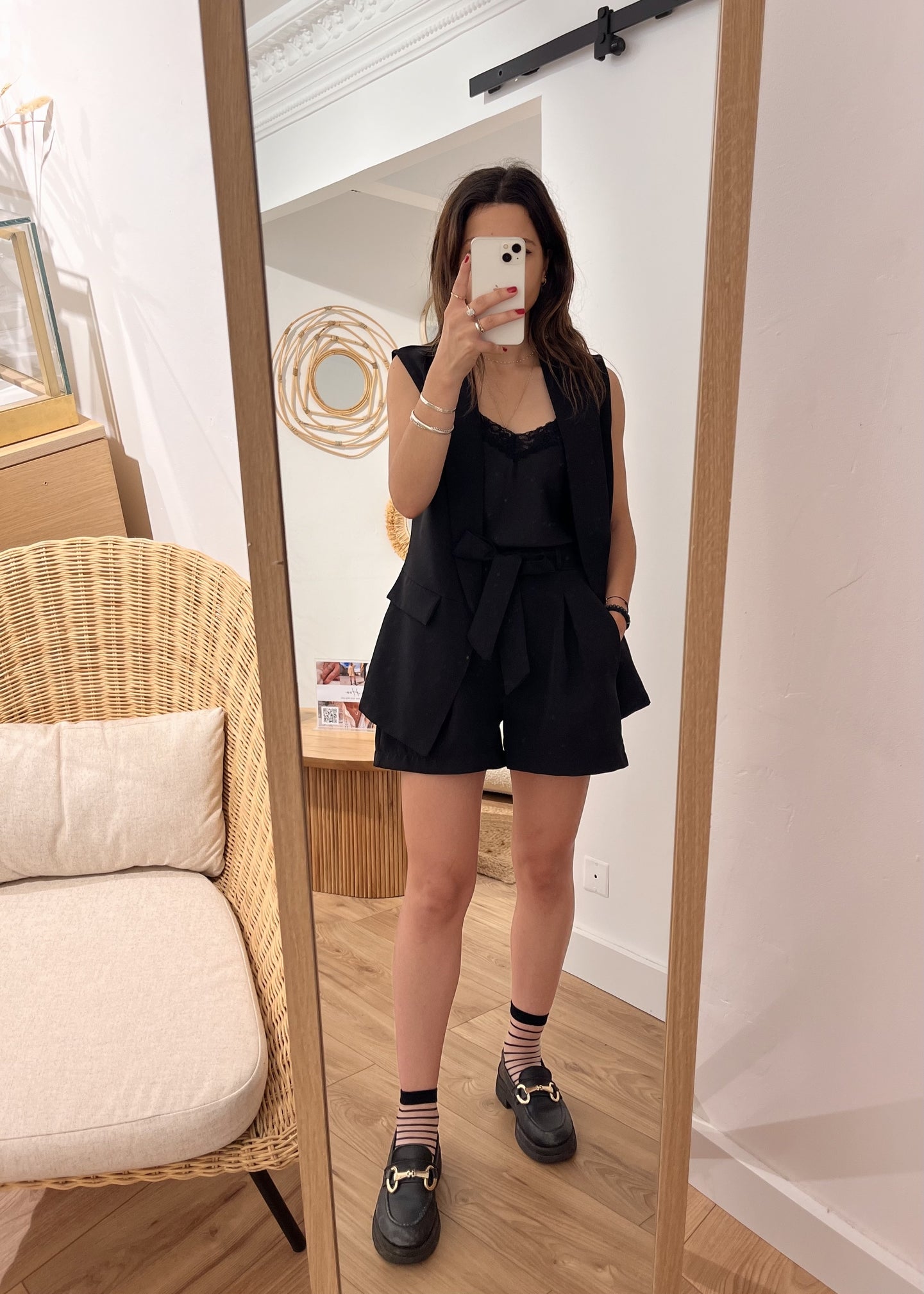 Gilet tailleur Tina - sans manches NOIR