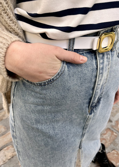 Jupe longue juliette Avec bord delave JEAN DELAVE