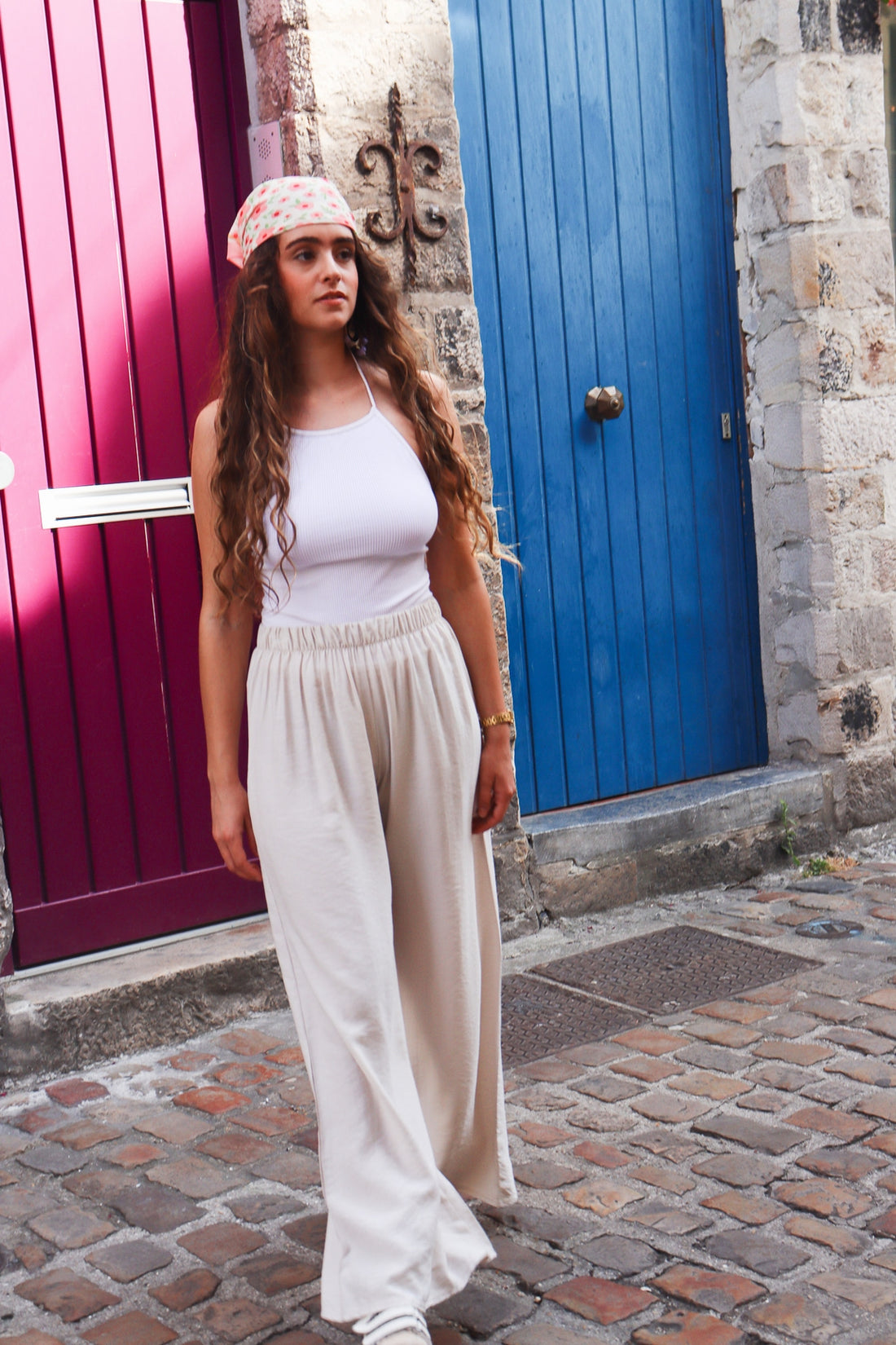 Jupe longue satin Angèle ECRU