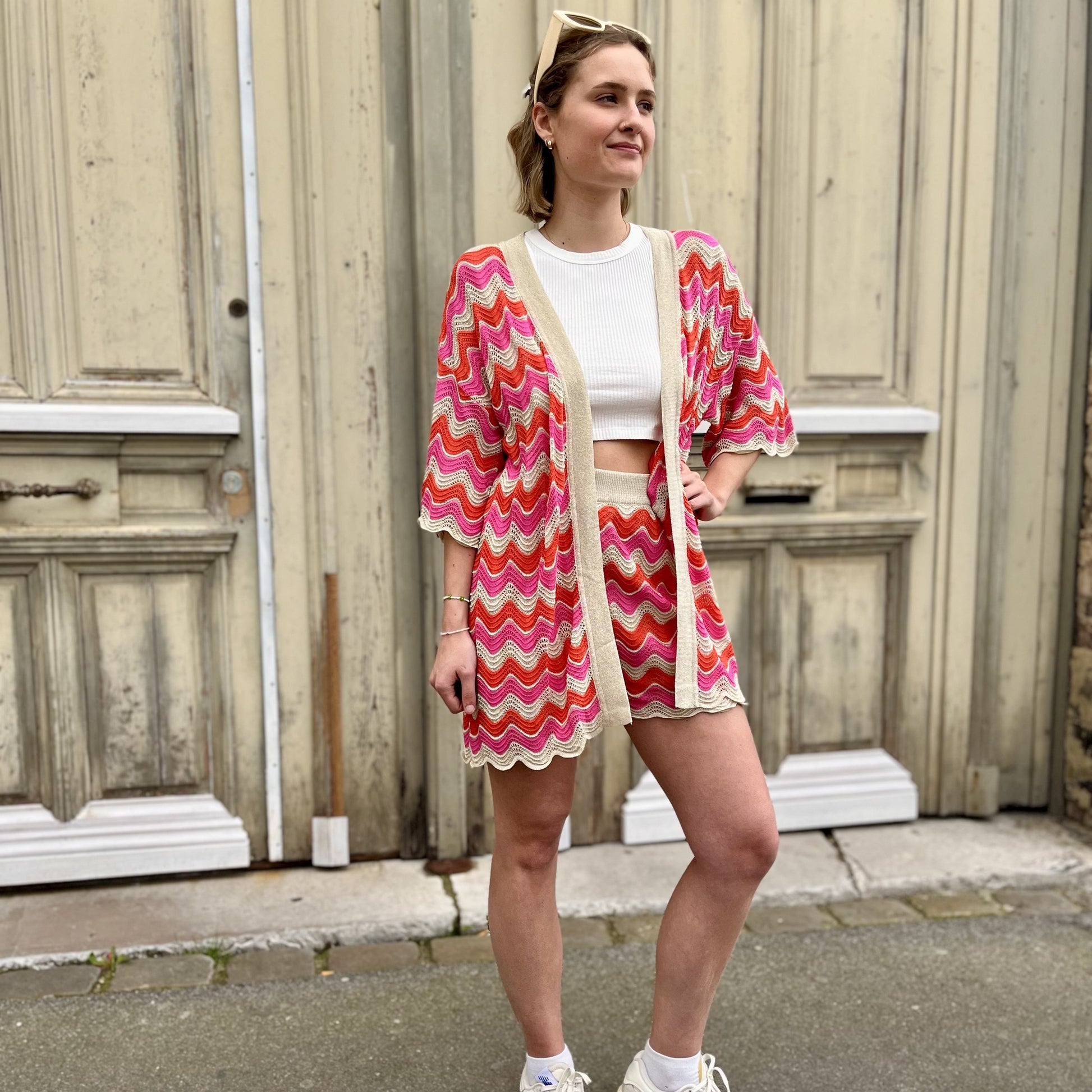 Kimono ajouré FRAMBOISE