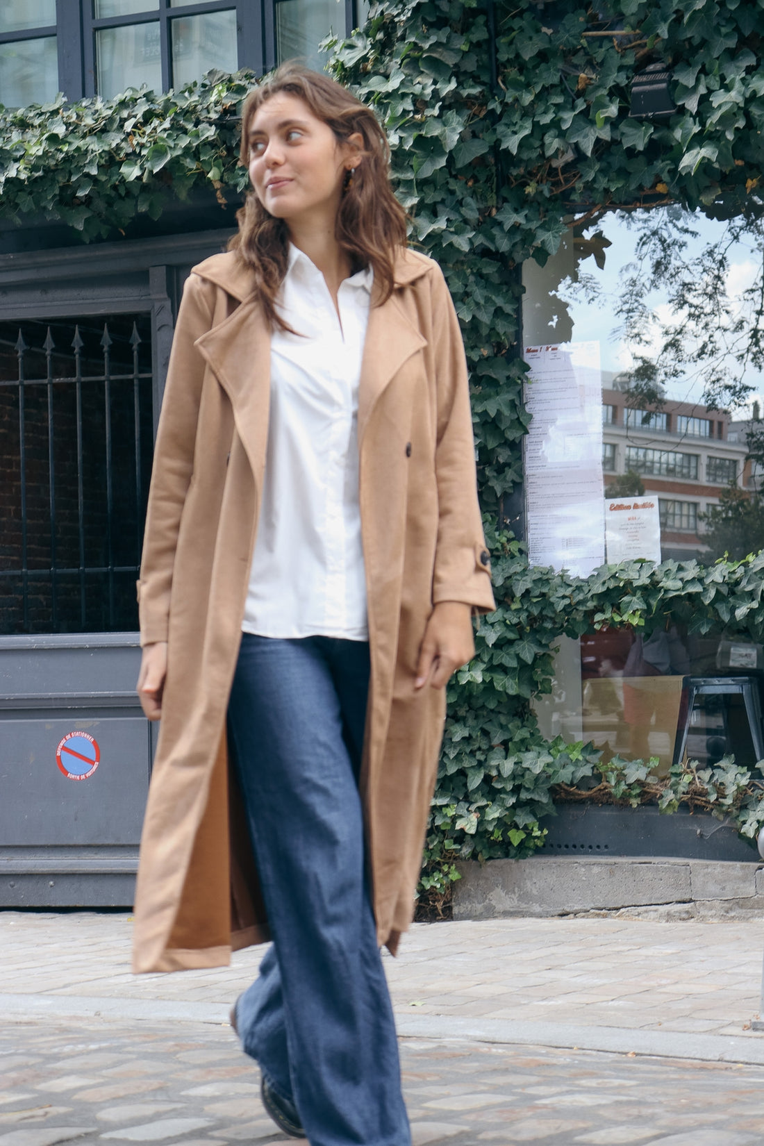 Manteau long ceinturé Carmen CAMEL
