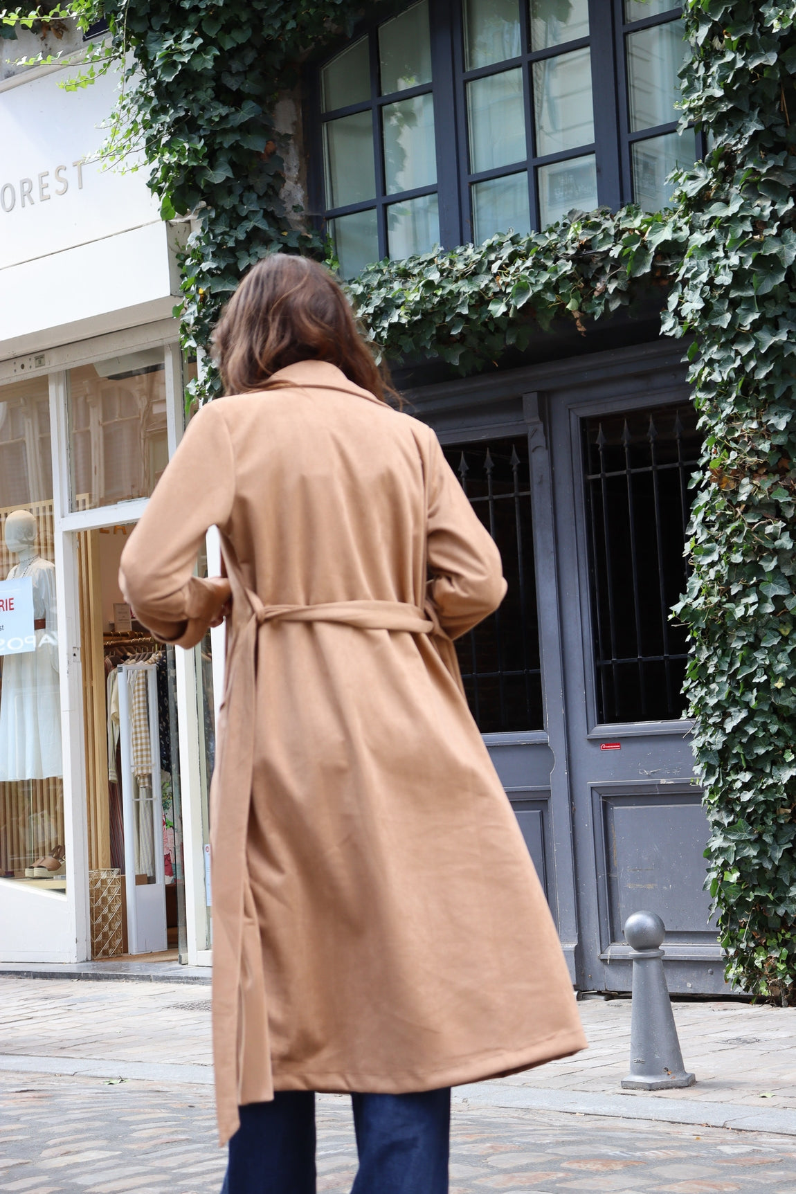 Manteau long ceinturé Carmen CAMEL