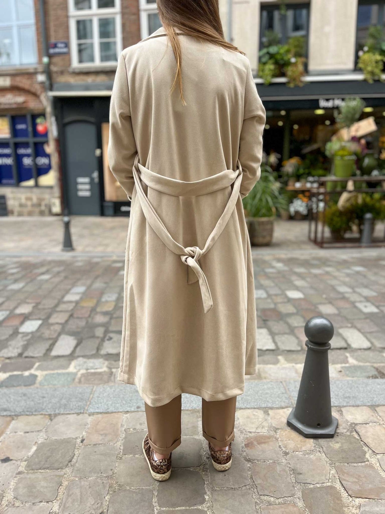 Manteau long ceinturé Carmen ECRU