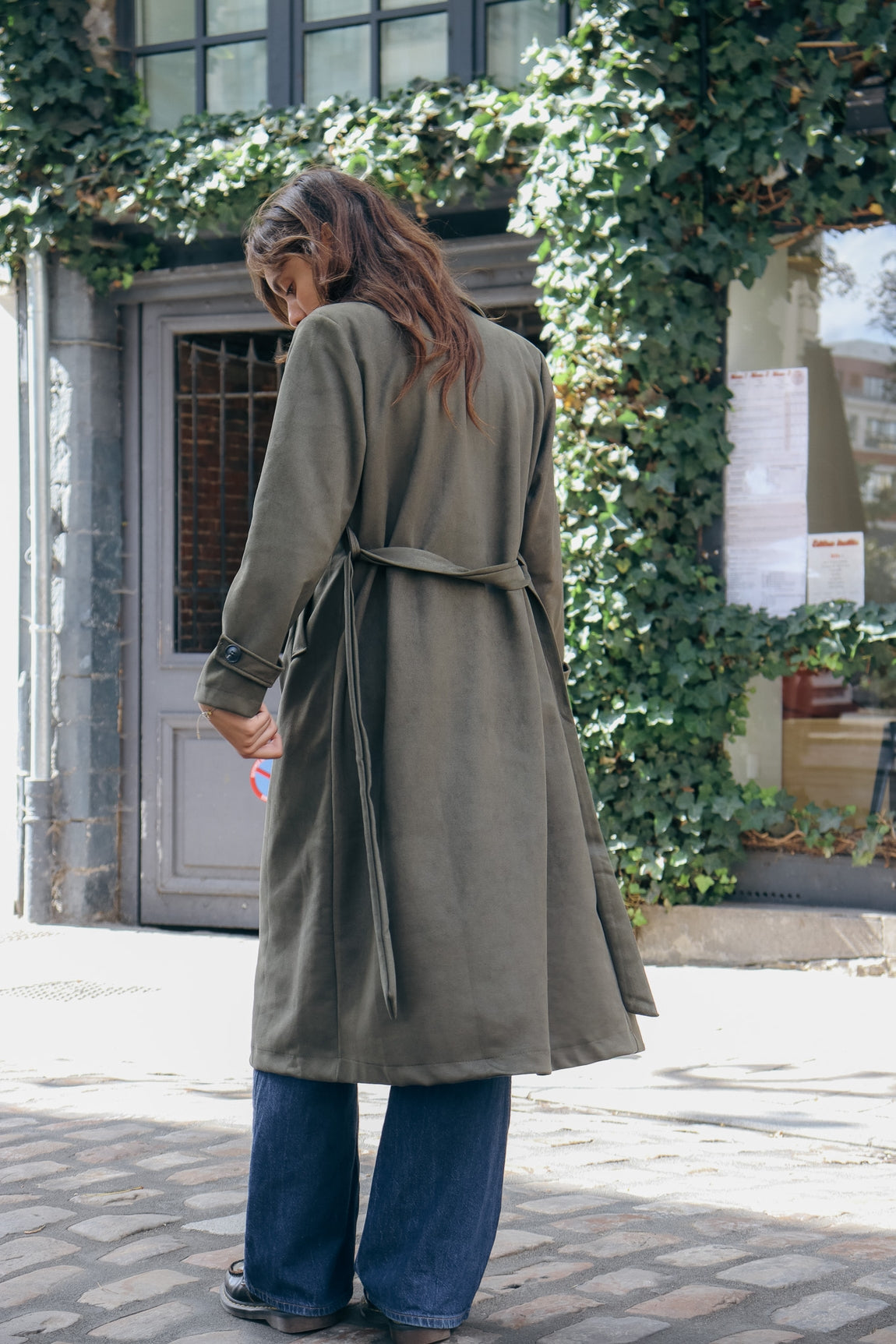 Manteau long ceinturé Carmen KAKI