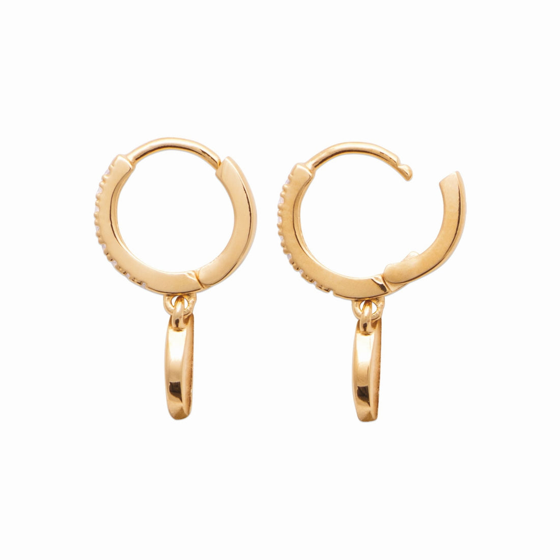 Mini-créoles plaqué or & brillants