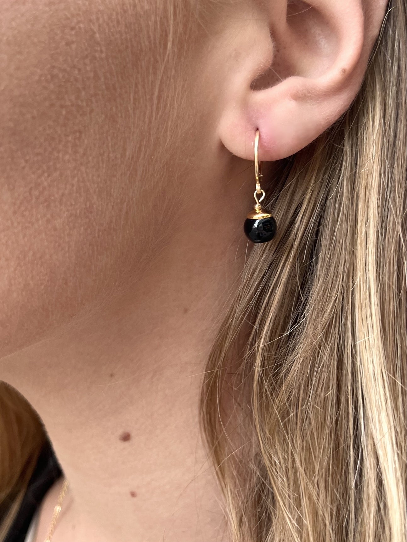 Mini créoles plaqué or Corinne NOIR