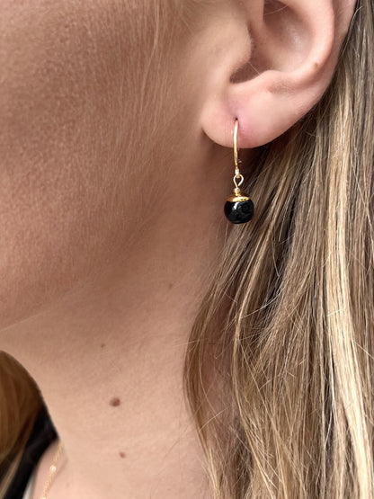 Mini créoles plaqué or Corinne NOIR