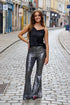 Pantalon flare à sequins - effet scintillant GRIS PAILLETE