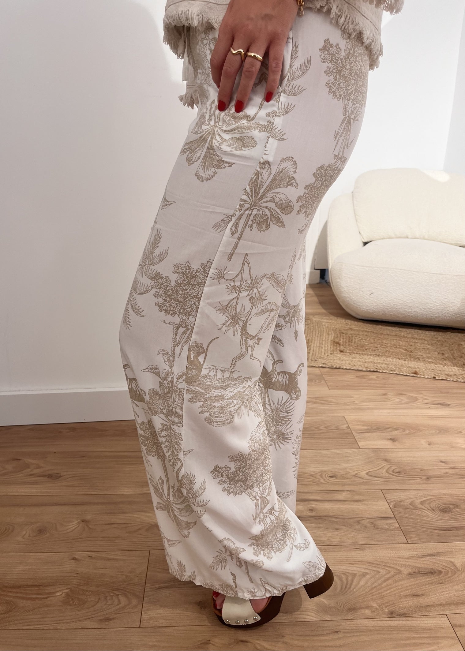 Pantalon fluide angèle BEIGE IMP
