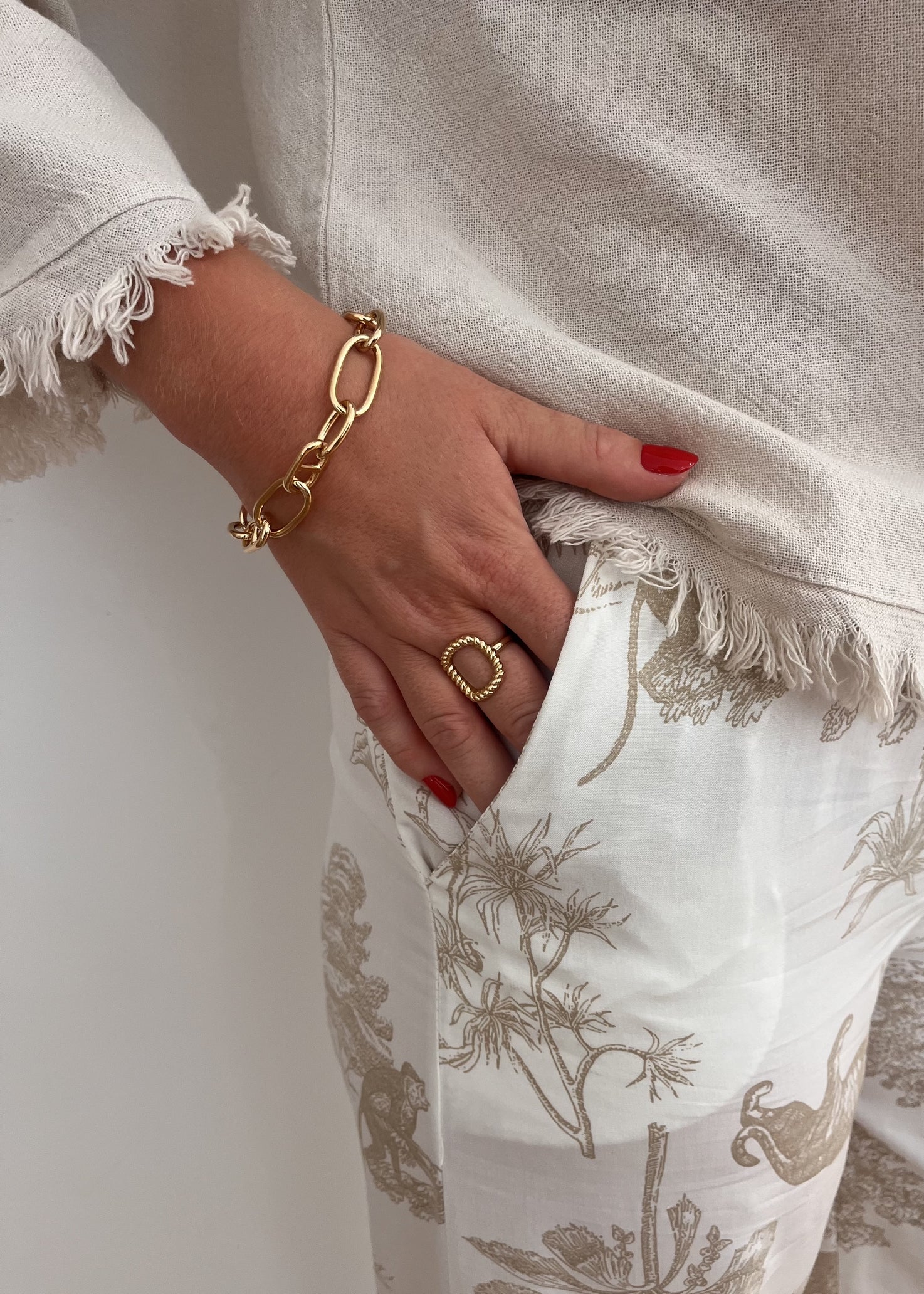 Pantalon fluide angèle BEIGE IMP