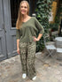Pantalon fluide gabrielle LEOPARD KAKI