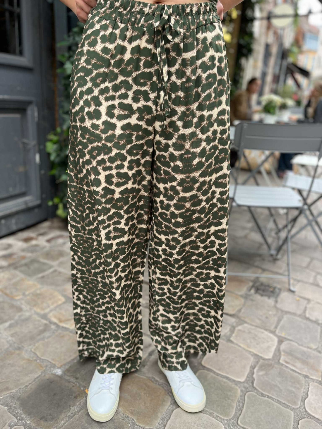 Pantalon fluide gabrielle LEOPARD KAKI