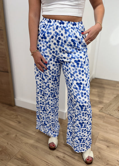 Pantalon fluide Sidonie MYRTILLES BLEU