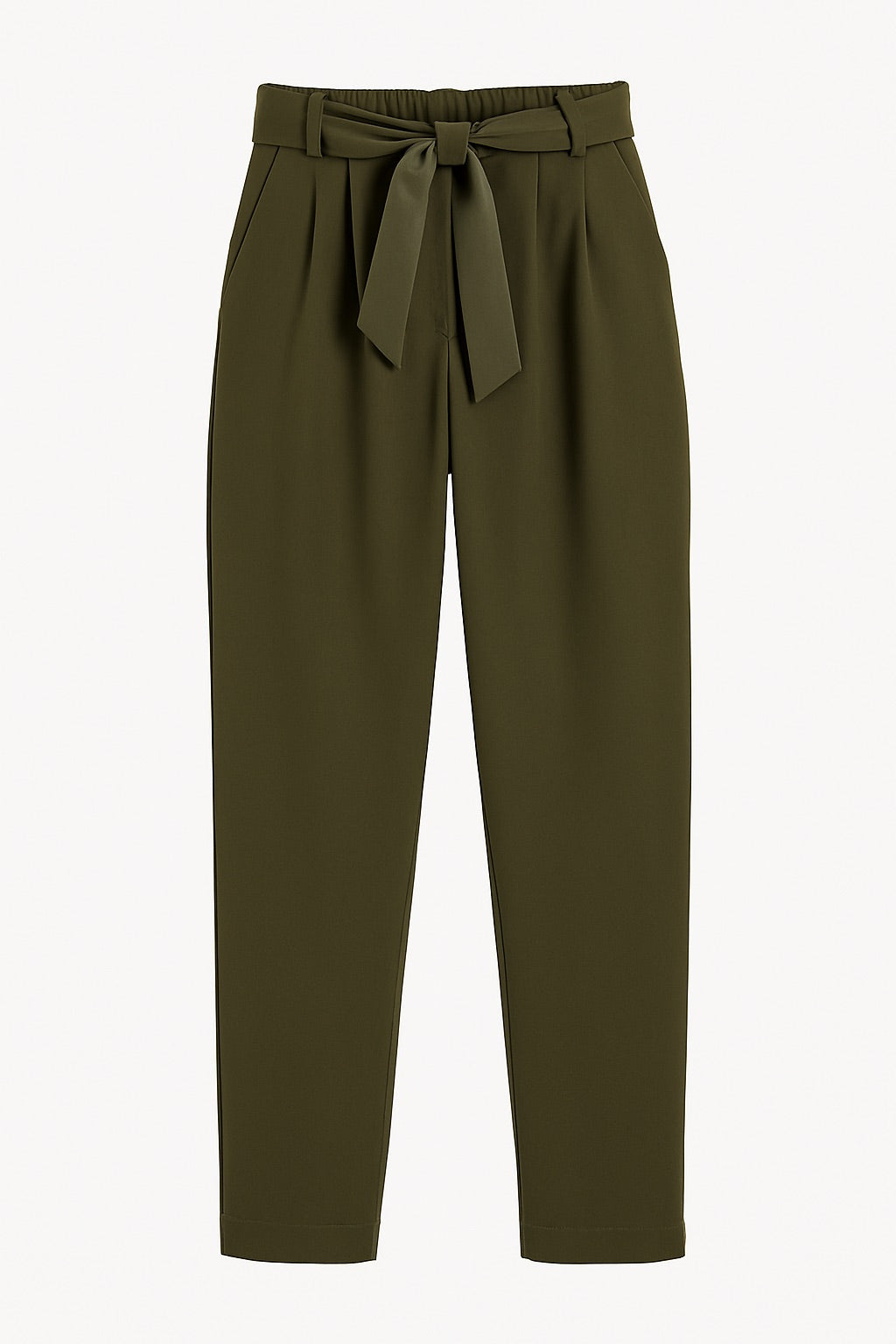 Pantalon large à nouer Layla – coupe fluide KAKI