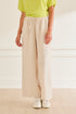 Pantalon large en lin Noémie – taille élastiquée BEIGE