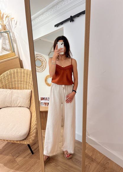 Pantalon large léonie SABLE