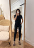 Pantalon slim coton stretch Alexandrine NOIR