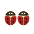 Puce coccinelles plaqué or 