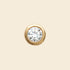 Puce d’oreille ronde plaqué or - zirconium (à l’unité) 