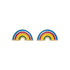 Puces arc en ciel plaqué or & émail 