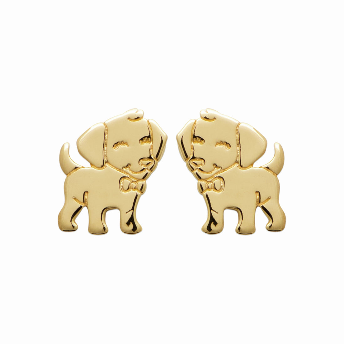 Puces chien plaqué or 