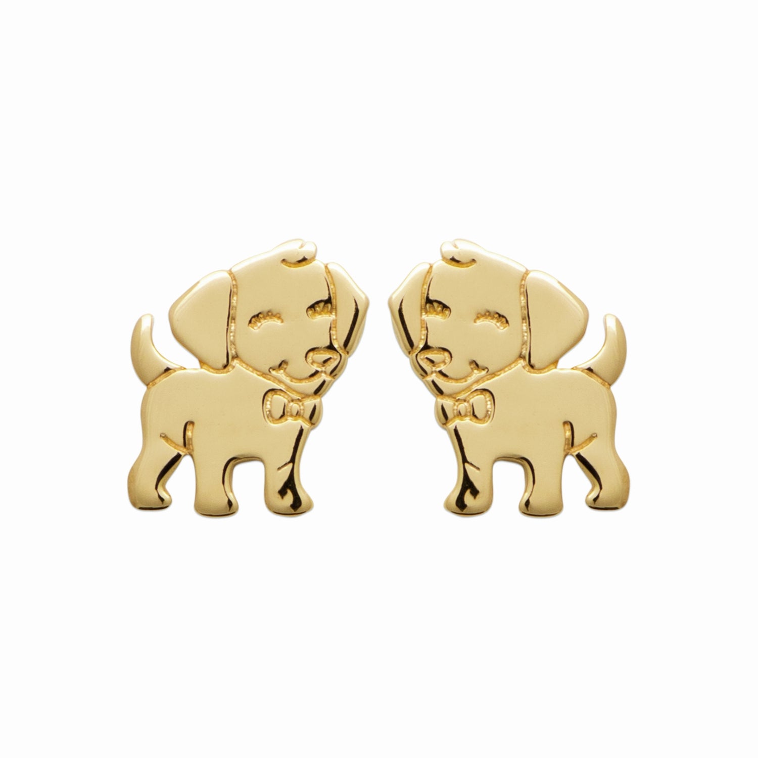 Puces chien plaqué or 