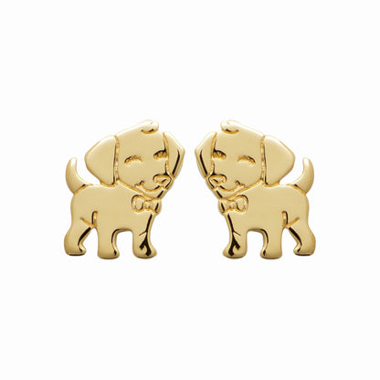 Puces chien plaqué or 