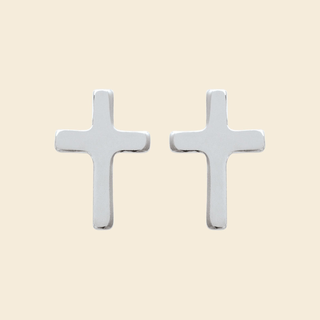 Puces croix argent 