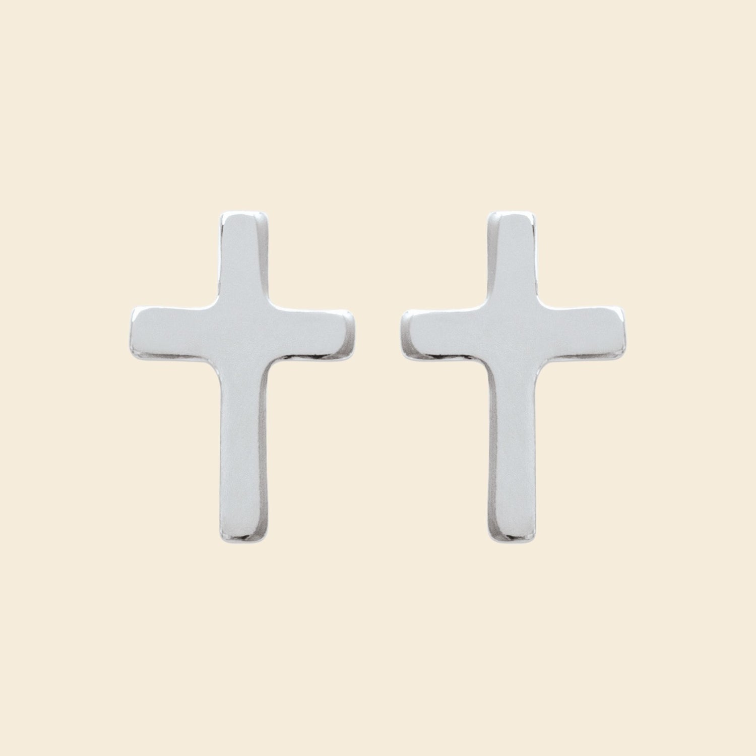 Puces croix argent 