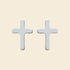 Puces croix argent 
