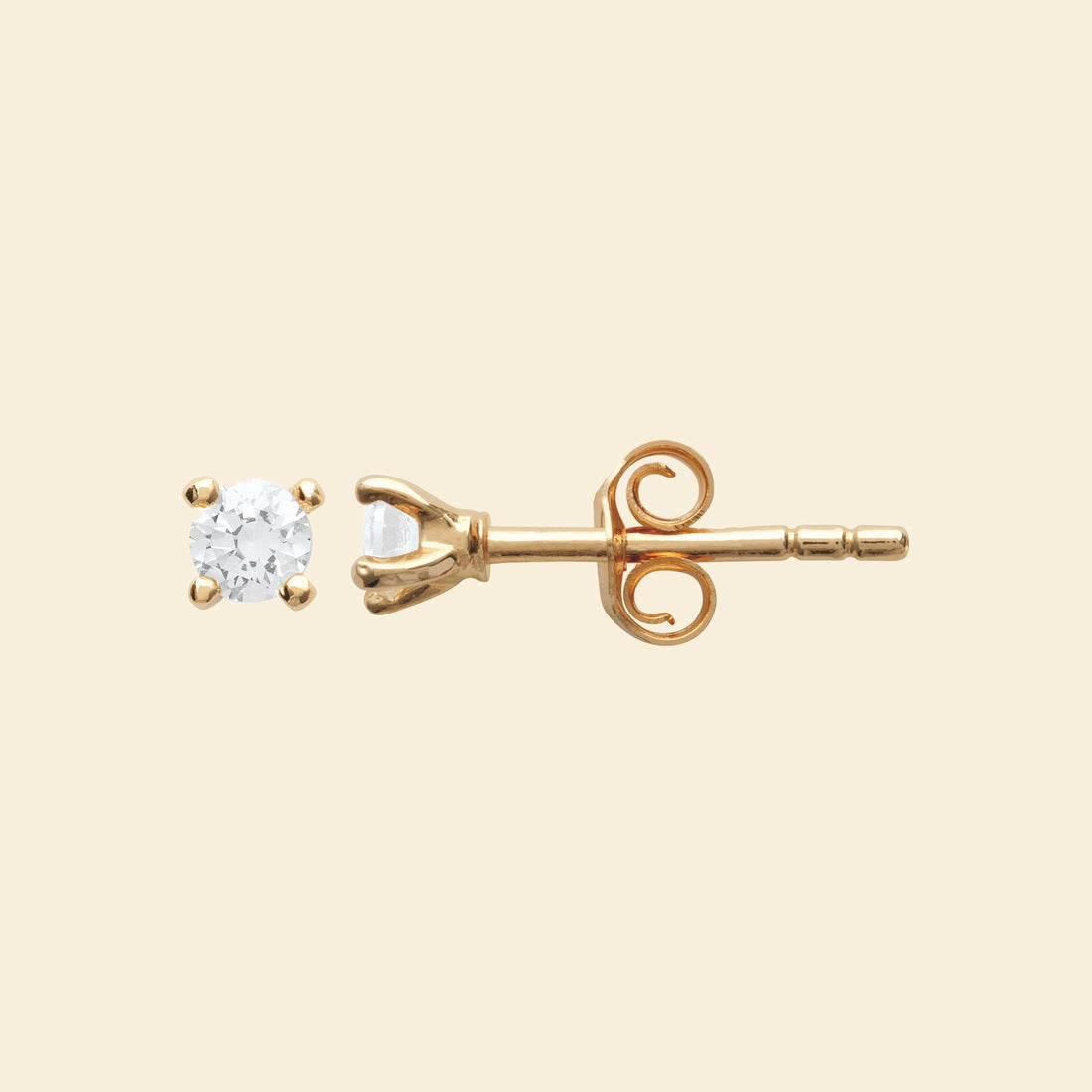 Puces d’oreilles plaqué or 3mm 