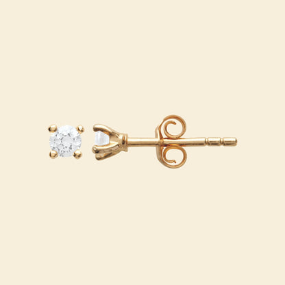 Puces d’oreilles plaqué or 3mm 