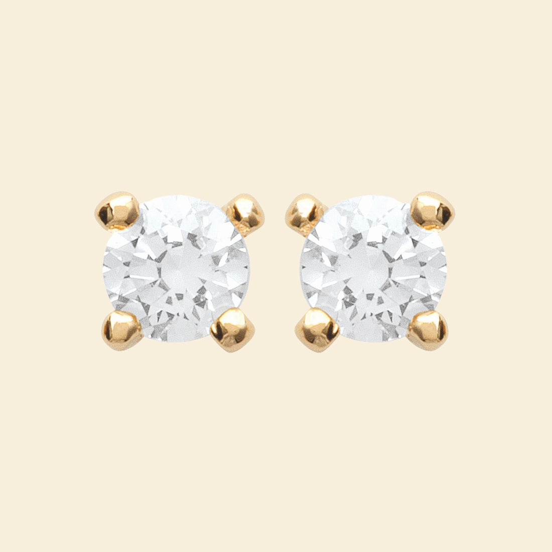 Puces d’oreilles plaqué or 3mm 