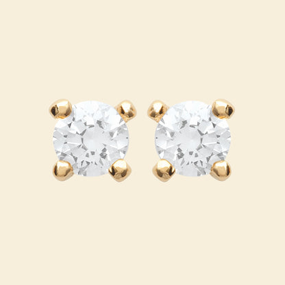 Puces d’oreilles plaqué or 3mm 