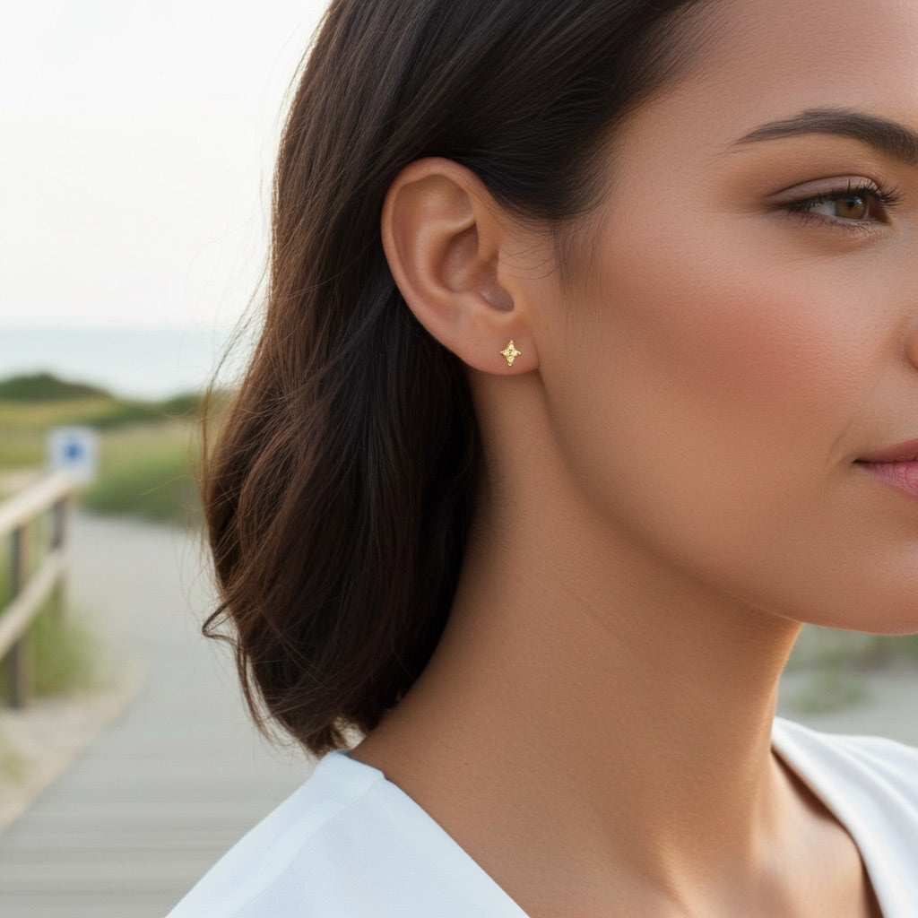 Puces étoiles plaqué or