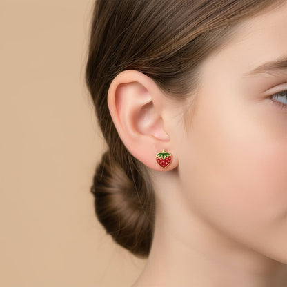 Puces fraises laquées fun 