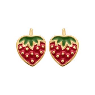 Puces fraises laquées fun 